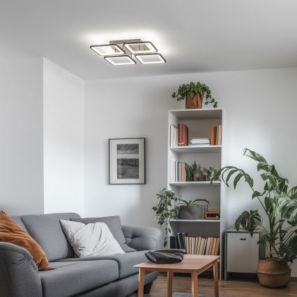 Brilagi - Dimbar LED ytmonterad ljuskrona SQUARED LED/85W/230V 3000-6500K + fjärrkontroll