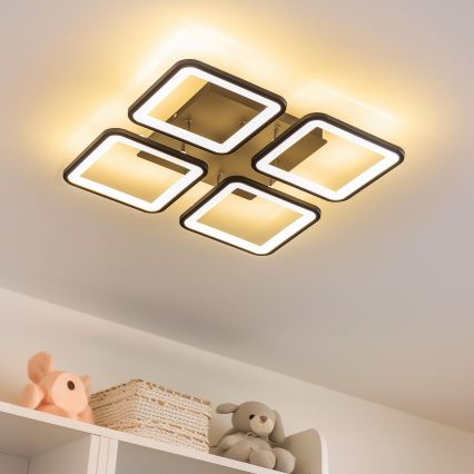 Brilagi - Dimbar LED ytmonterad ljuskrona SQUARED LED/85W/230V 3000-6500K + fjärrkontroll