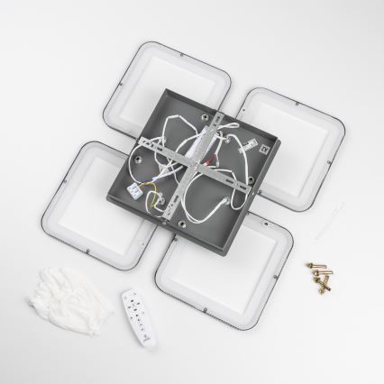 Brilagi - Dimbar LED ytmonterad ljuskrona SQUARED LED/85W/230V 3000-6500K + fjärrkontroll