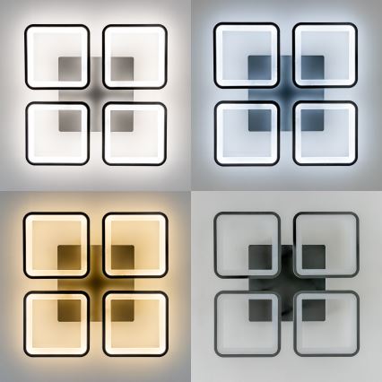 Brilagi - Dimbar LED ytmonterad ljuskrona SQUARED LED/85W/230V 3000-6500K + fjärrkontroll