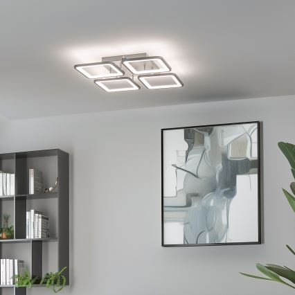Brilagi - Dimbar LED ytmonterad ljuskrona SQUARED LED/85W/230V 3000-6500K + fjärrkontroll