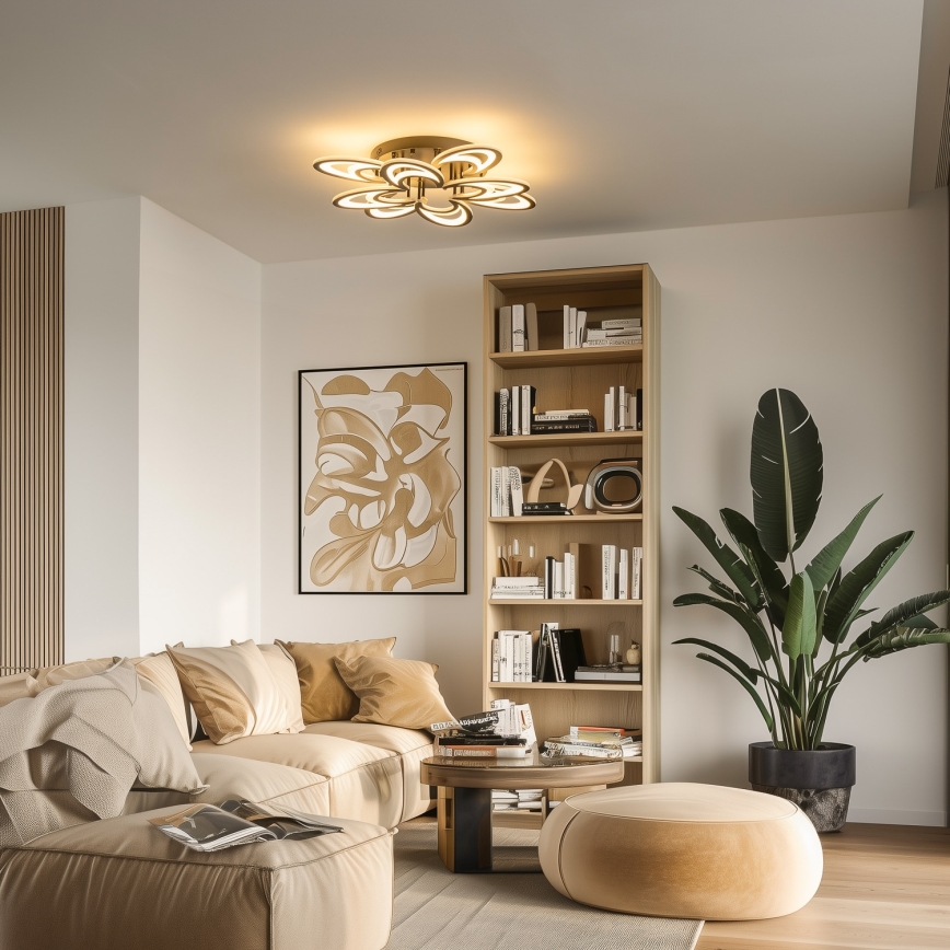 Brilagi - Dimbar LED ytmonterad ljuskrona TWIST LED/125W/230V 3000-6500K + fjärrkontroll