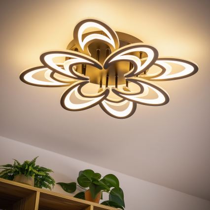 Brilagi - Dimbar LED ytmonterad ljuskrona TWIST LED/125W/230V 3000-6500K + fjärrkontroll