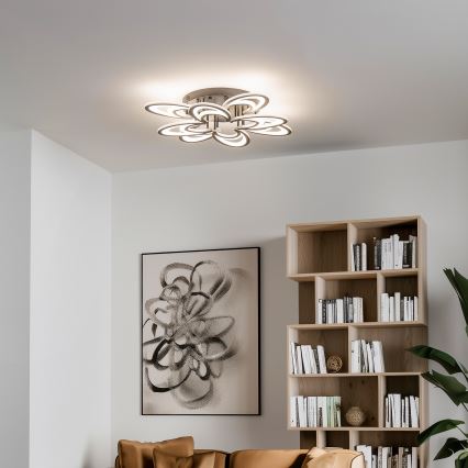 Brilagi - Dimbar LED ytmonterad ljuskrona TWIST LED/125W/230V 3000-6500K + fjärrkontroll