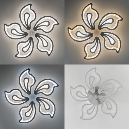 Brilagi - Dimbar LED ytmonterad ljuskrona TWIST LED/125W/230V 3000-6500K + fjärrkontroll