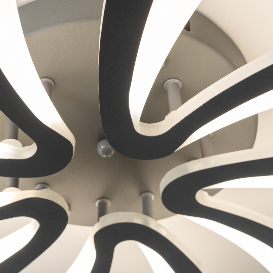 Brilagi - Dimbar LED ytmonterad ljuskrona TWIST LED/55W/230V 3000-6500K antracit + fjärrkontroll