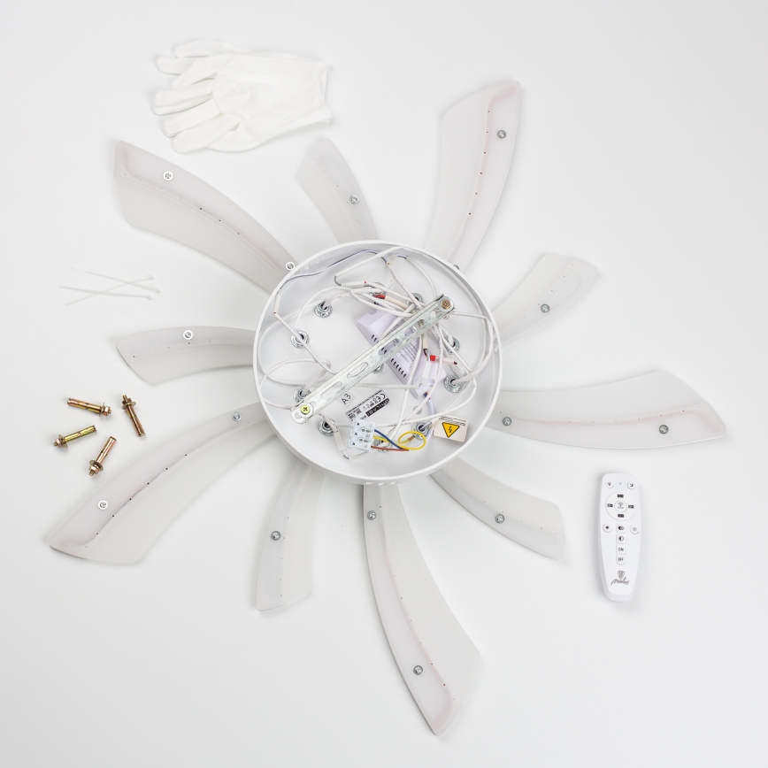 Brilagi - Dimbar LED ytmonterad ljuskrona TWIST LED/55W/230V 3000-6500K vit + fjärrkontroll