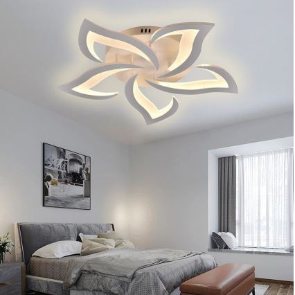 Brilagi - Dimbar LED ytmonterad ljuskrona TWIST LED/55W/230V 3000-6500K vit + fjärrkontroll