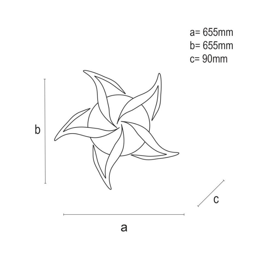 Brilagi - Dimbar LED ytmonterad ljuskrona TWIST LED/55W/230V 3000-6500K vit + fjärrkontroll