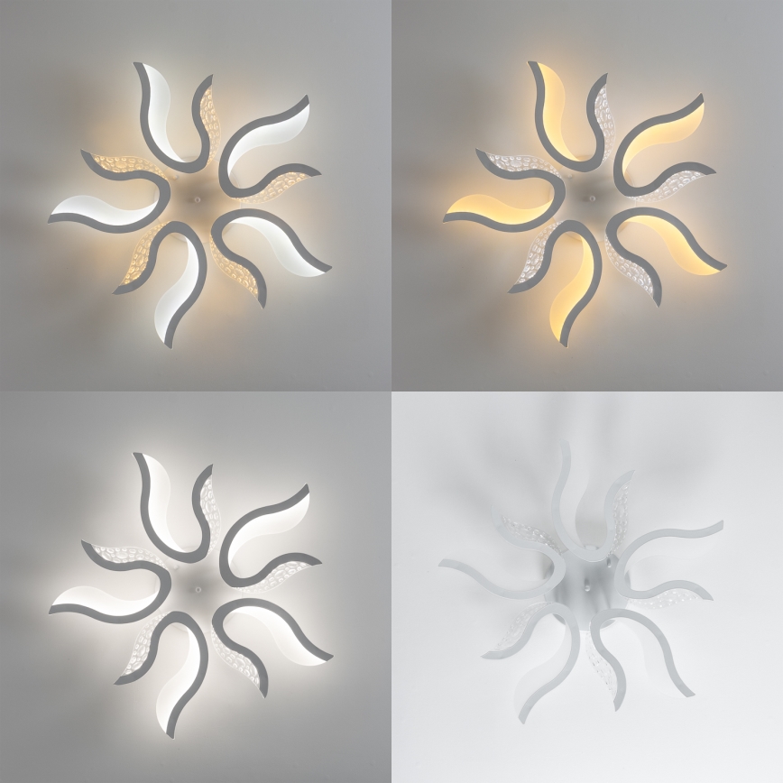 Brilagi - Dimbar LED ytmonterad ljuskrona TWIST LED/65W/230V 3000-6500K vit + fjärrkontroll