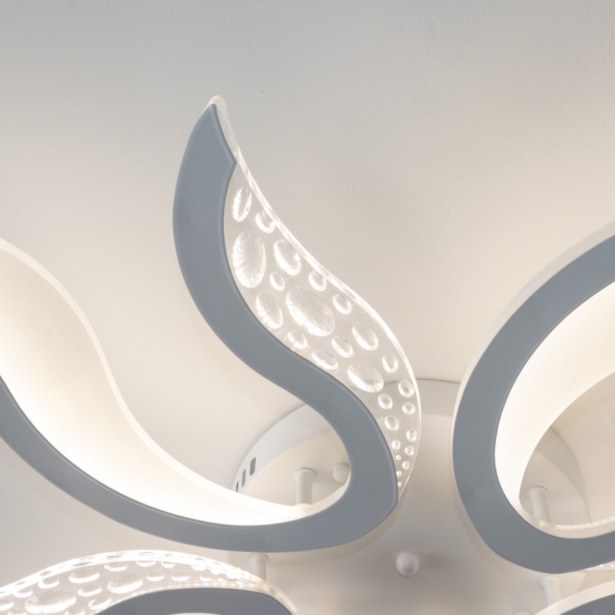 Brilagi - Dimbar LED ytmonterad ljuskrona TWIST LED/65W/230V 3000-6500K vit + fjärrkontroll