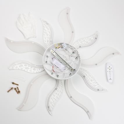 Brilagi - Dimbar LED ytmonterad ljuskrona TWIST LED/65W/230V 3000-6500K vit + fjärrkontroll