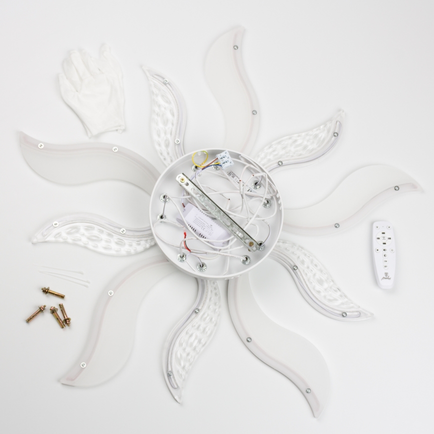 Brilagi - Dimbar LED ytmonterad ljuskrona TWIST LED/65W/230V 3000-6500K vit + fjärrkontroll