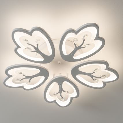 Brilagi - Dimbar LED ytmonterad ljuskrona TWIST LED/80W/230V 3000-6500K vit + fjärrkontroll