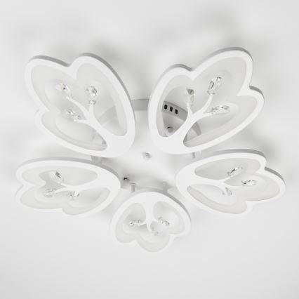 Brilagi - Dimbar LED ytmonterad ljuskrona TWIST LED/80W/230V 3000-6500K vit + fjärrkontroll