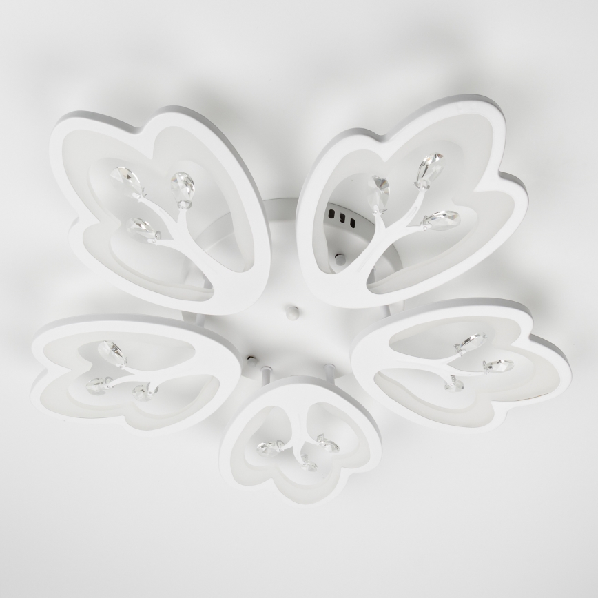 Brilagi - Dimbar LED ytmonterad ljuskrona TWIST LED/80W/230V 3000-6500K vit + fjärrkontroll