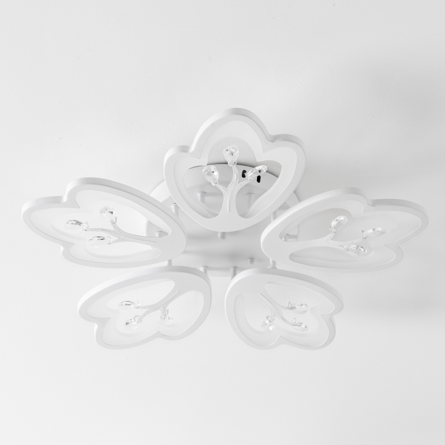 Brilagi - Dimbar LED ytmonterad ljuskrona TWIST LED/80W/230V 3000-6500K vit + fjärrkontroll