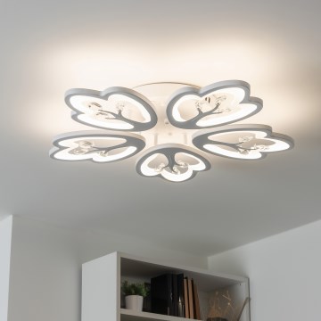 Brilagi - Dimbar LED ytmonterad ljuskrona TWIST LED/80W/230V 3000-6500K vit + fjärrkontroll