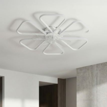 Brilagi - Dimmbar LED-takfläkt 38W/230V Ø76 cm vit + fjärrkontroll
