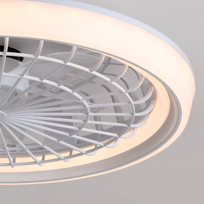 Brilagi - dimbar LED-takfläkt, 40 W, 230 V, 3000–6500 K, Ø 48 cm, vit + fjärrkontroll