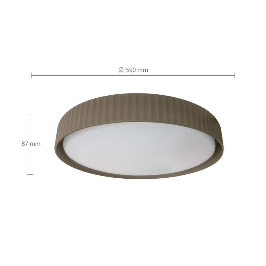 Brilagi - Dimbart LED-takarmatur LUCIA LED/60W/230V 3000-6500K Ø 59 cm taupe + fjärrkontroll