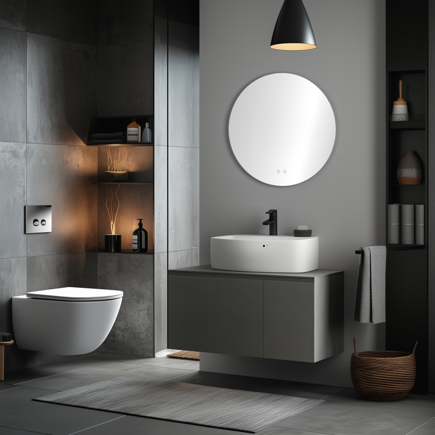 Brilagi - Uppvärmd LED-badrumsspegel DEMI PRO LED/20W/230V Ø 60 cm IP44 CRI 90 dimbar + CCT