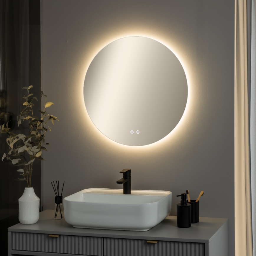 Brilagi - Uppvärmd LED-badrumsspegel DEMI PRO LED/20W/230V Ø 60 cm IP44 CRI 90 dimbar + CCT