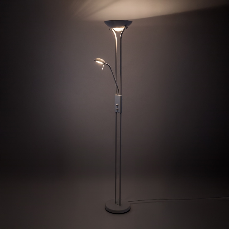 Brilagi - Dimbara golvlampa SCARLETT 1xR7s/230W/230V + 1xG9/40W vit