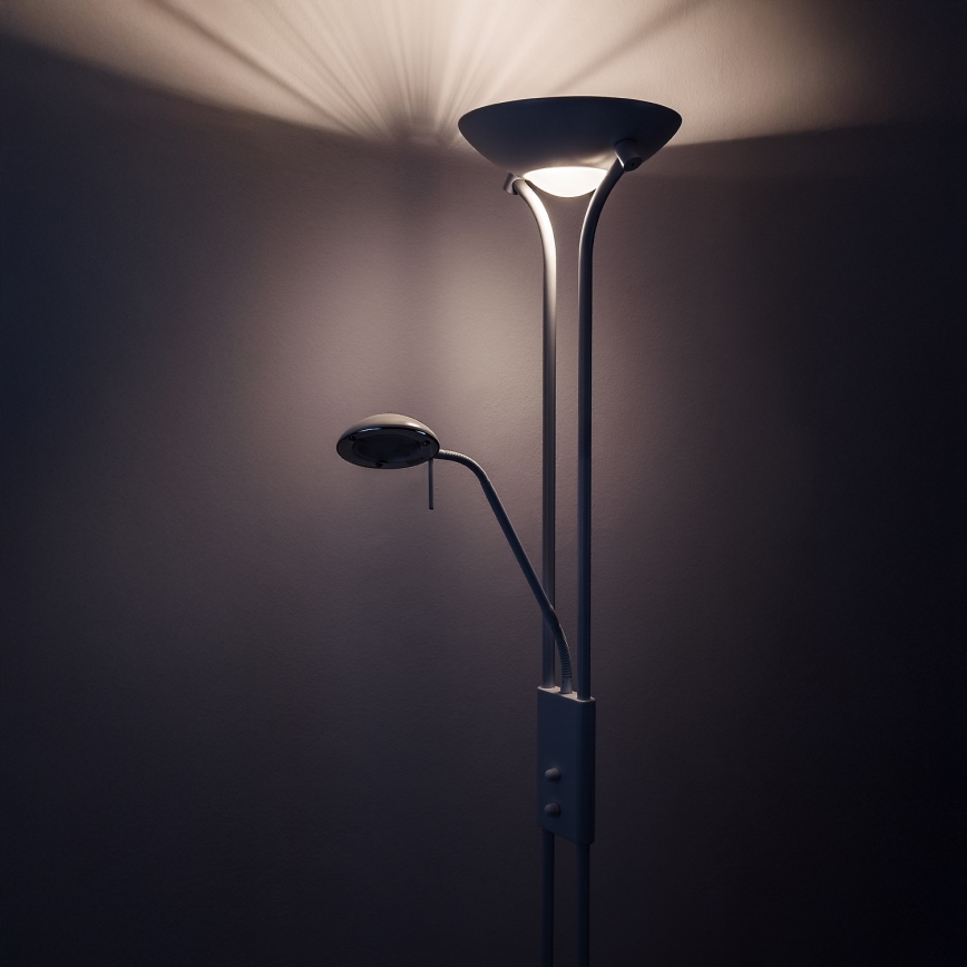 Brilagi - Dimbara golvlampa SCARLETT 1xR7s/230W/230V + 1xG9/40W vit
