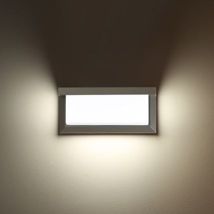 Brilagi - LED-dimbar utomhusvägglampa BRICKY 1xE27/6W/230V 2700-6500K IP54 grå