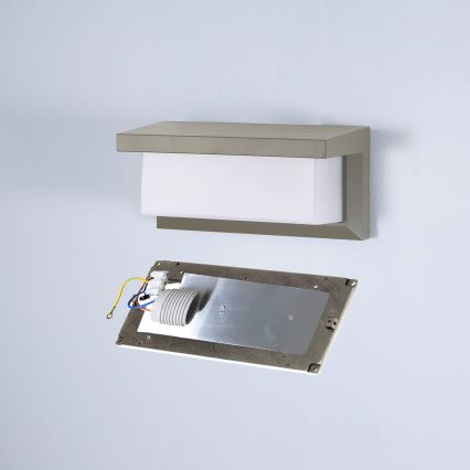 Brilagi - LED-dimbar utomhusvägglampa BRICKY 1xE27/6W/230V 2700-6500K IP54 grå