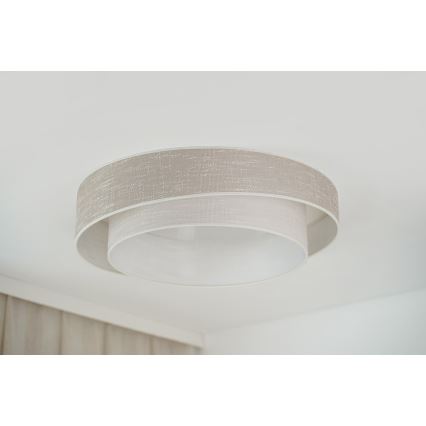 Brilagi - LED-dimbar taklampa DOVER SHINE LED/24W/230V Ø 60 cm 3000/4000/6500 K grå/krämvit + fjärrkontroll