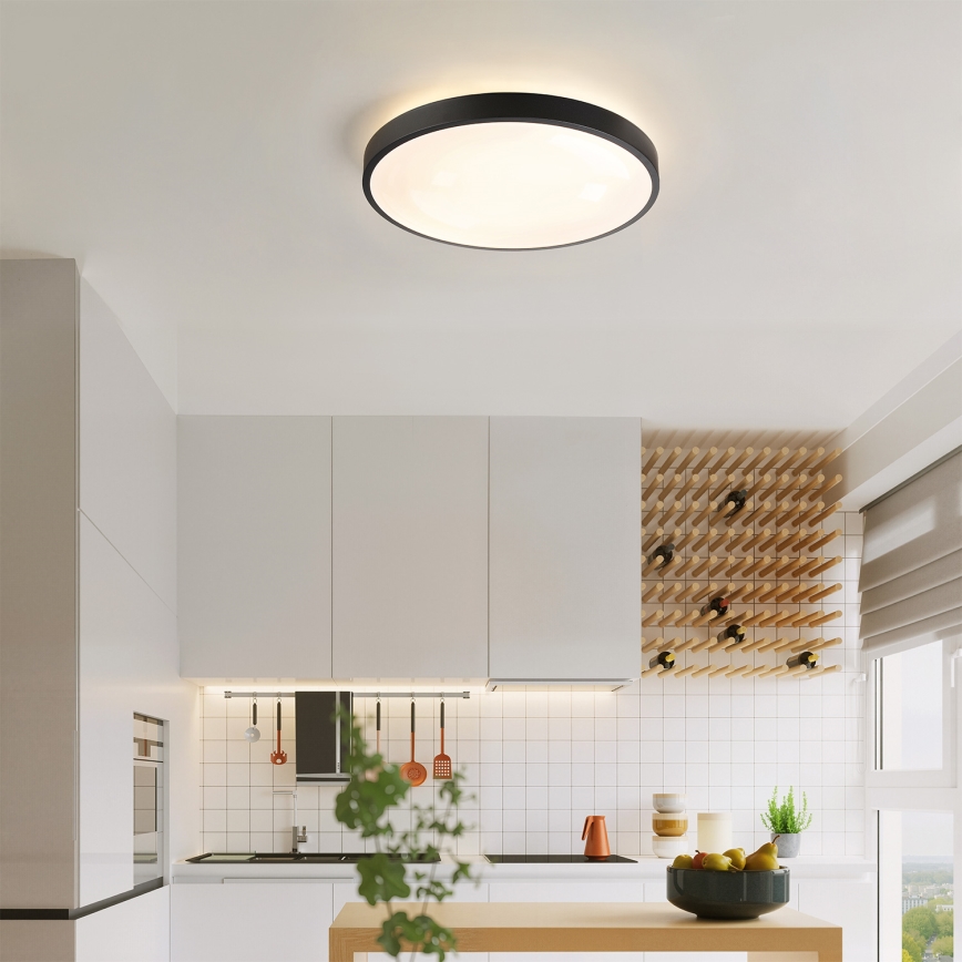 Brilagi - Dimbart LED-takarmatur GLASS POOL DOUBLE LED/48W/230V 3000-6000K 40 cm svart + fjärrkontroll