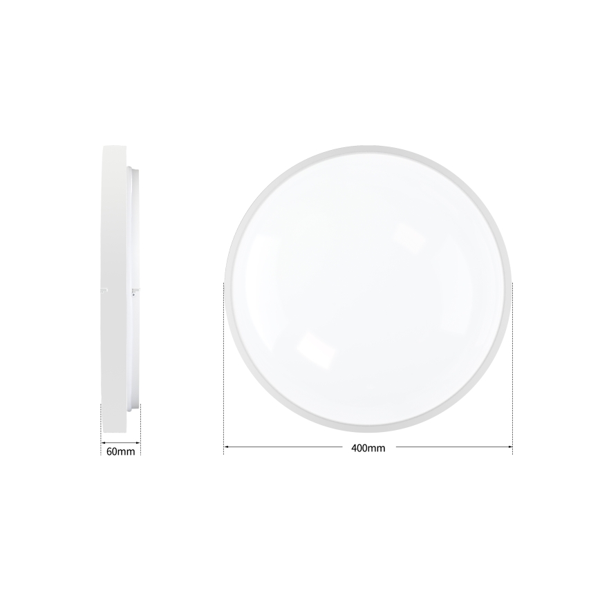 Brilagi - Dimbart LED-takarmatur GLASS POOL DOUBLE LED/48W/2300V 3000-6000K 40 cm vit + fjärrkontroll