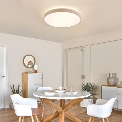 Brilagi - Dimbar LED-takarmatur GLASS POOL DOUBLE LED/60W/230V 3000-6000K 50 cm beige + fjärrkontroll