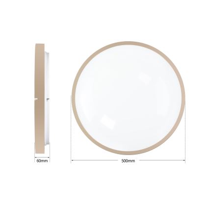 Brilagi - Dimbar LED-takarmatur GLASS POOL DOUBLE LED/60W/230V 3000-6000K 50 cm beige + fjärrkontroll