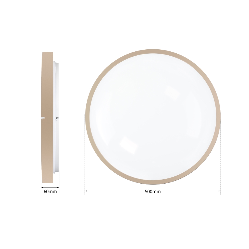 Brilagi - Dimbar LED-takarmatur GLASS POOL DOUBLE LED/60W/230V 3000-6000K 50 cm beige + fjärrkontroll