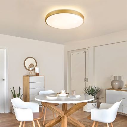 Brilagi - dimbar LED-taklampa GLASS POOL DOUBLE LED/60W/230V 3000-6000K 50 cm, guld + fjärrkontroll