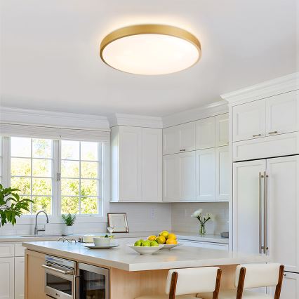 Brilagi - dimbar LED-taklampa GLASS POOL DOUBLE LED/60W/230V 3000-6000K 50 cm, guld + fjärrkontroll