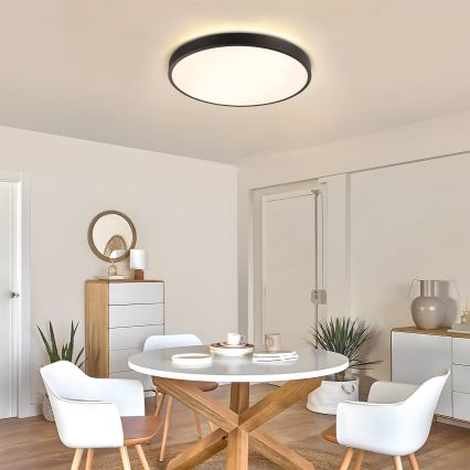 Brilagi - LED dimbar taklampa GLASS POOL DOUBLE LED/60W/230V 3000-6000K 50 cm svart + fjärrkontroll