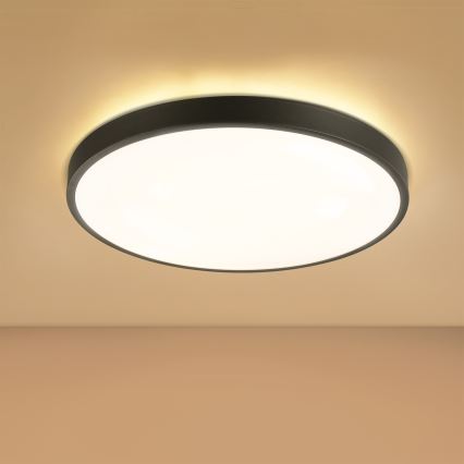 Brilagi - LED dimbar taklampa GLASS POOL DOUBLE LED/60W/230V 3000-6000K 50 cm svart + fjärrkontroll