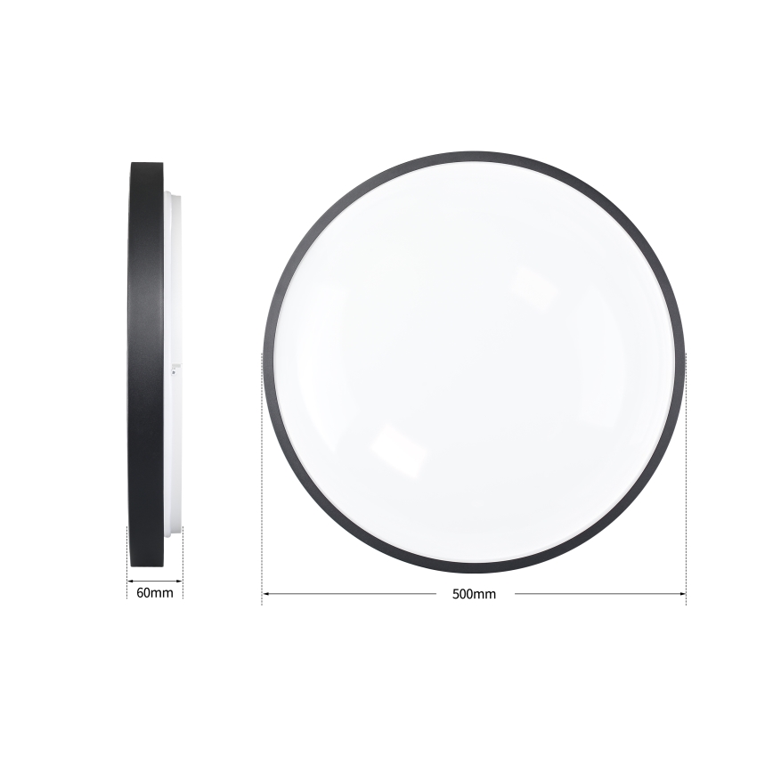 Brilagi - LED dimbar taklampa GLASS POOL DOUBLE LED/60W/230V 3000-6000K 50 cm svart + fjärrkontroll