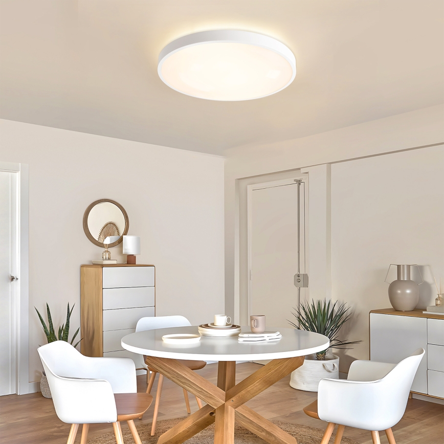 Brilagi - Dimbart LED-taklampa GLASS POOL DOUBLE LED/60W/230V 3000–6000K 50 cm vit + fjärrkontroll