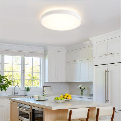 Brilagi - Dimbart LED-taklampa GLASS POOL DOUBLE LED/60W/230V 3000–6000K 50 cm vit + fjärrkontroll