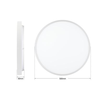 Brilagi - Dimbart LED-taklampa GLASS POOL DOUBLE LED/60W/230V 3000–6000K 50 cm vit + fjärrkontroll