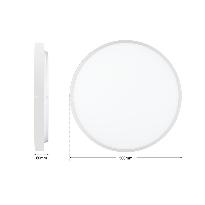 Brilagi - Dimbart LED-taklampa GLASS POOL DOUBLE LED/60W/230V 3000–6000K 50 cm vit + fjärrkontroll