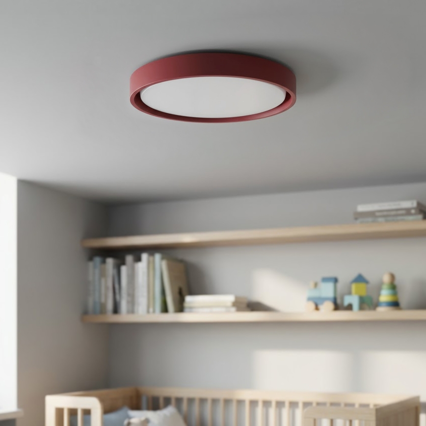Brilagi - Dimbart LED-taklampa MATTEO LED/48W/230V 3000-6500K Ø 41 cm röd + fjärrkontroll