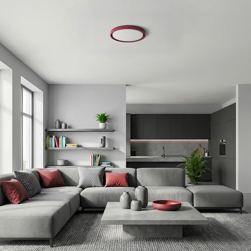 Brilagi - Dimbart LED-taklampa MATTEO LED/48W/230V 3000-6500K Ø 41 cm röd + fjärrkontroll