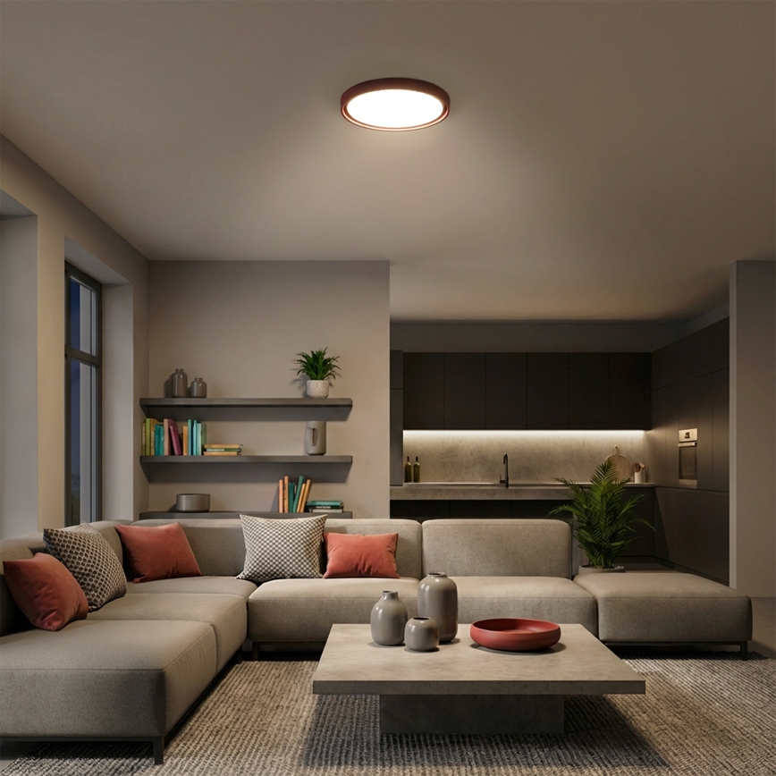 Brilagi - Dimbart LED-taklampa MATTEO LED/48W/230V 3000-6500K Ø 41 cm röd + fjärrkontroll