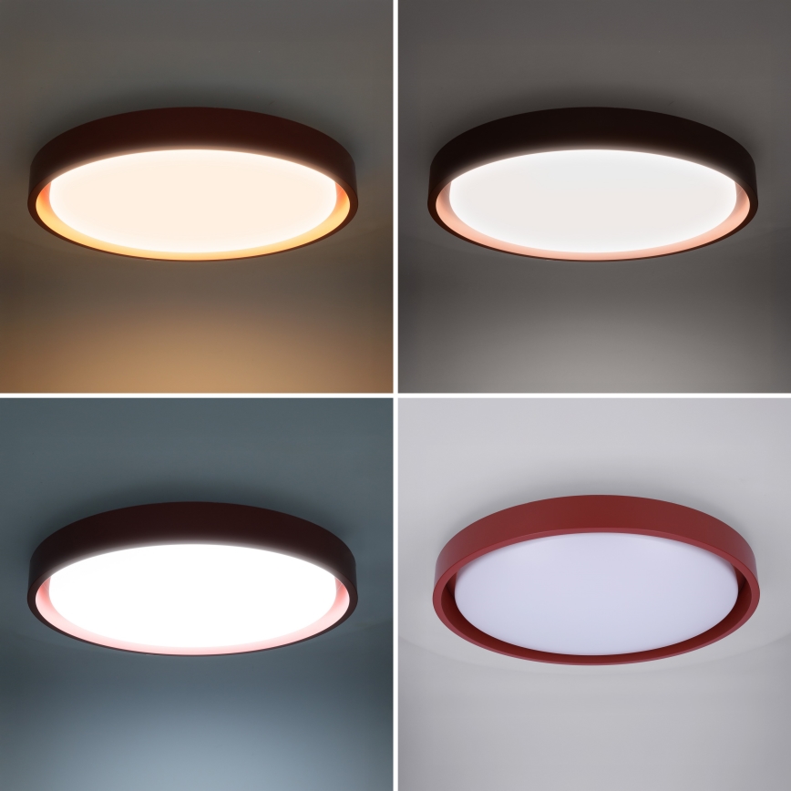 Brilagi - Dimbart LED-taklampa MATTEO LED/48W/230V 3000-6500K Ø 41 cm röd + fjärrkontroll